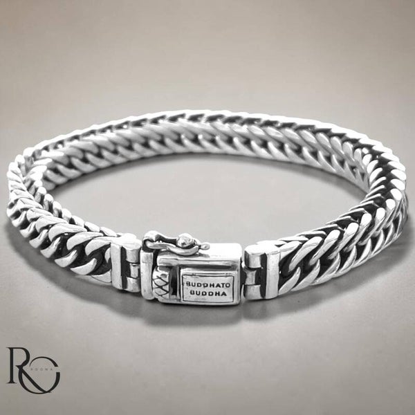 Buddha to Buddha zilveren armband – preloved 925 sterling zilver 19,5cm.