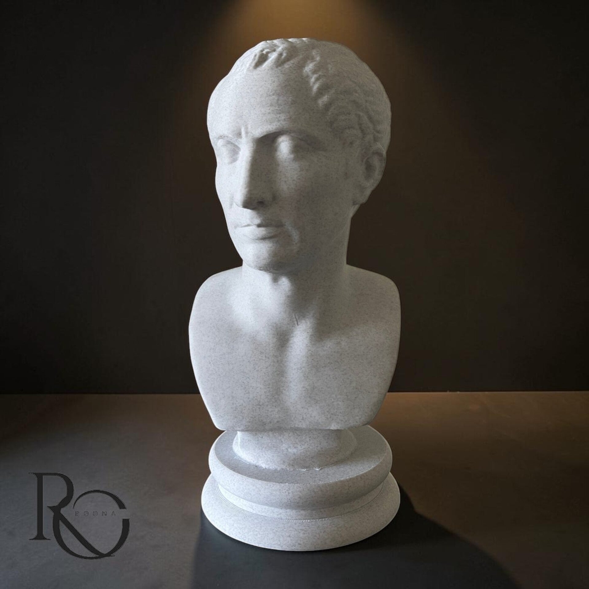 Julius Caesar Buste – Klassieke Romeinse Sculptuur – Marble Look Beeld – 24 cm