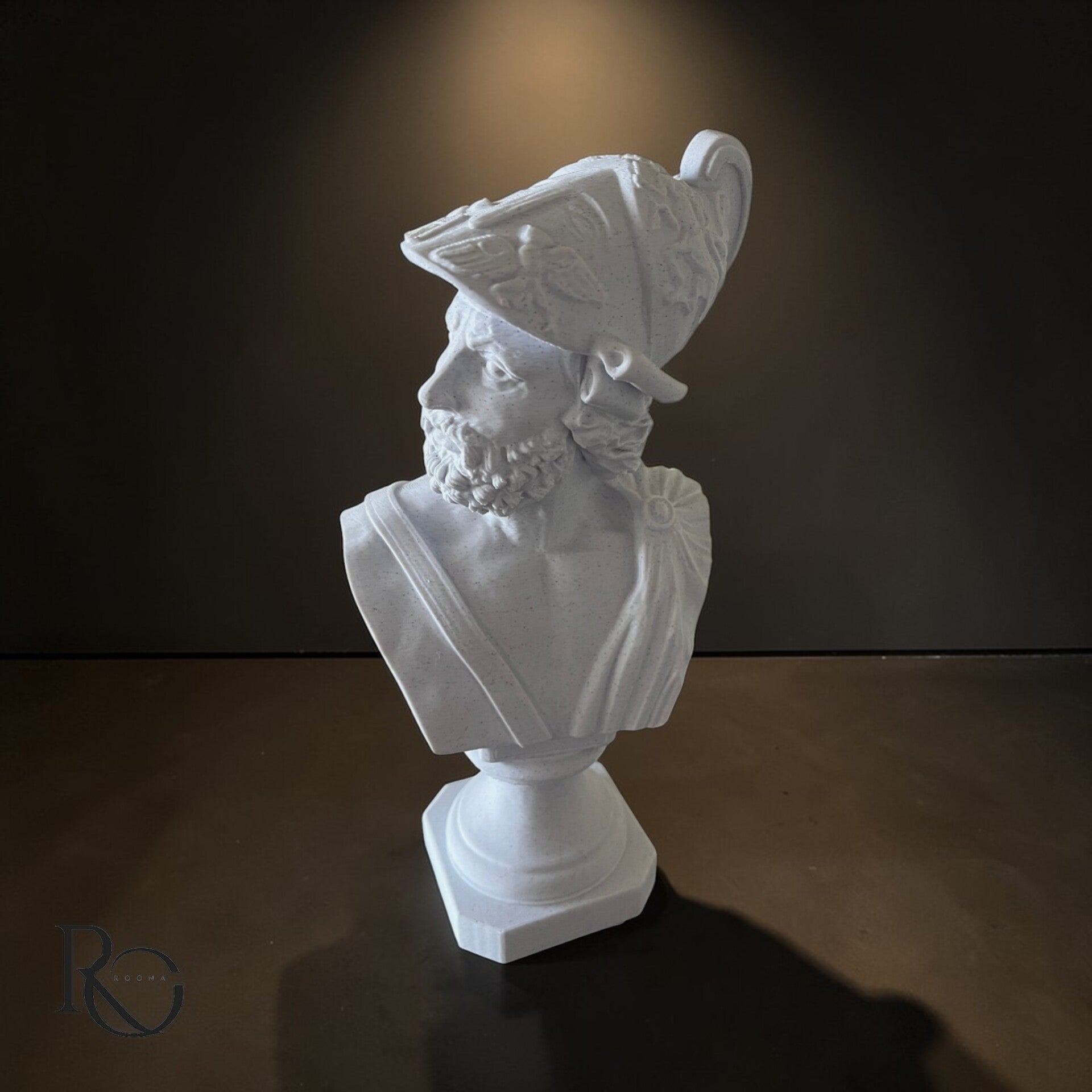 Klassieke Ajax Buste – Griekse Krijger Marble Look (24 cm)