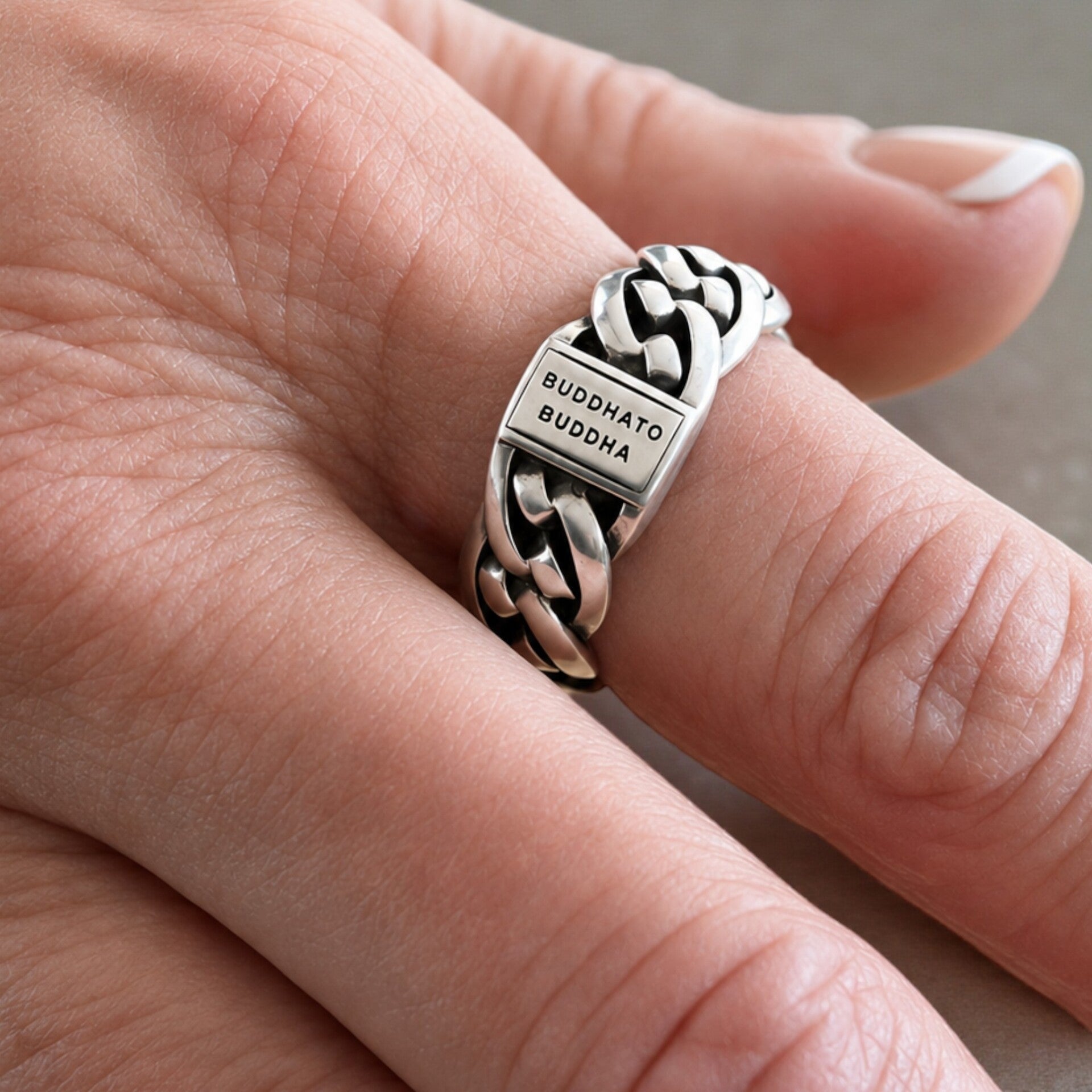 Buddha to Buddha Nathalie Small Ring 925 Zilver Preloved Maat 19
