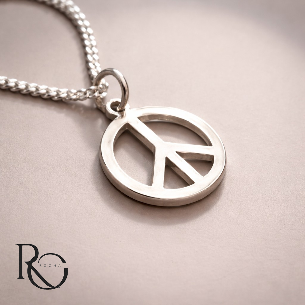 Zilveren Peace Hanger – 925 Sterling Zilver (incl. ketting)