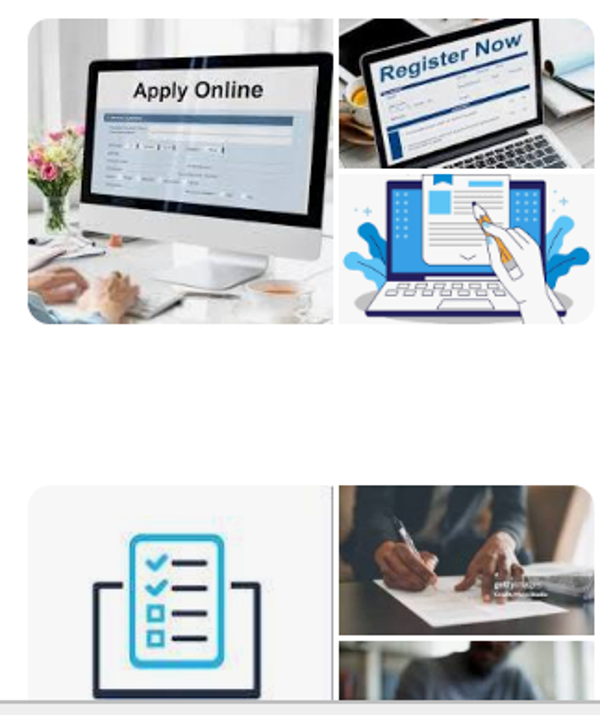 Data registeration , Filling out online application forms