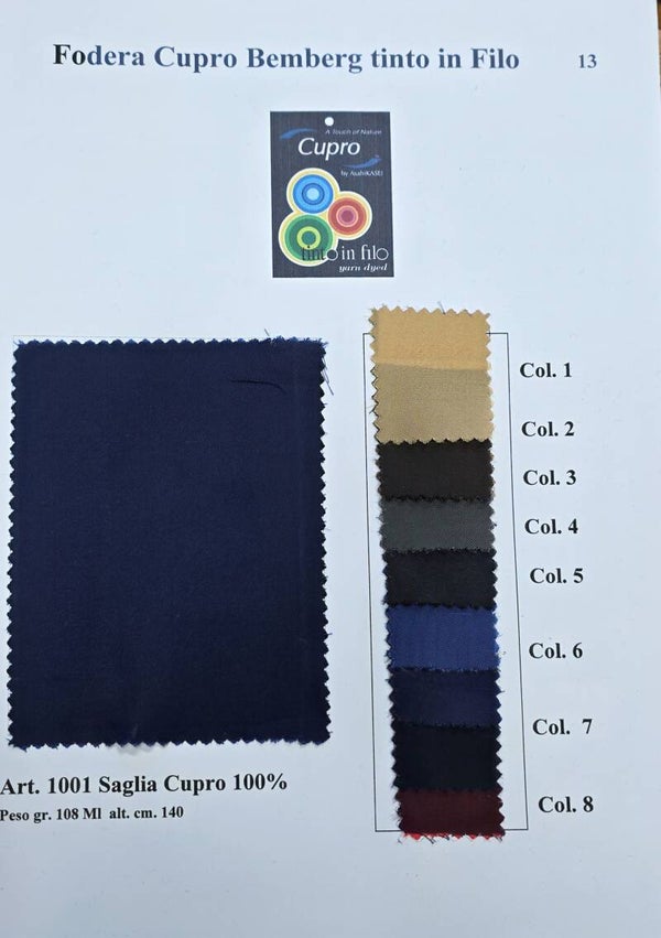 Art. 1001 Fodera Bem,berg 100% cm. 140