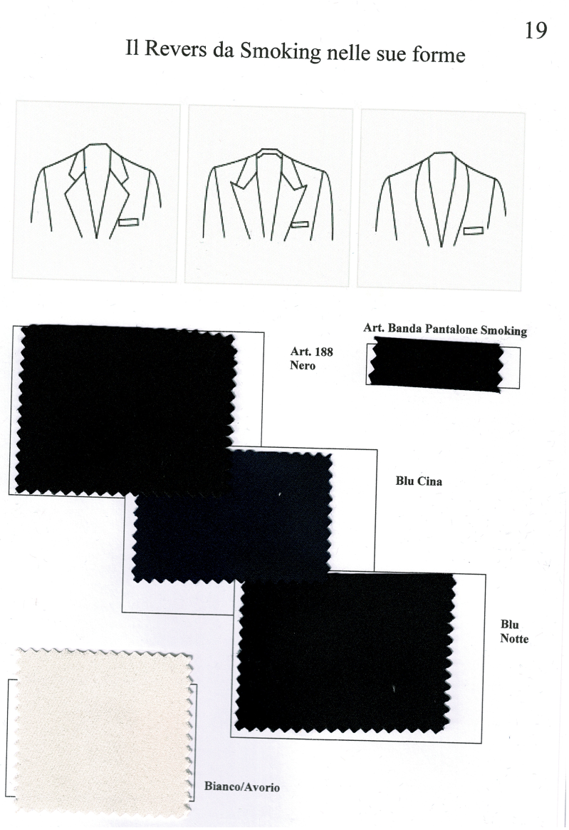 Rever per Smoking pronto all'uso 100% Poliestere
