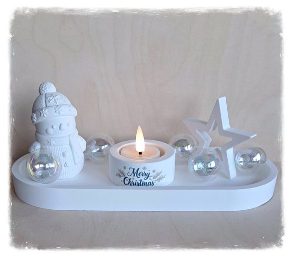 Schneemann mit Stern