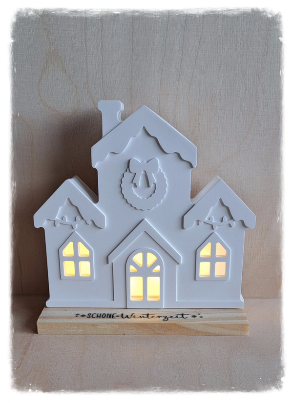 Winterhaus schöne Winterzeitspruch