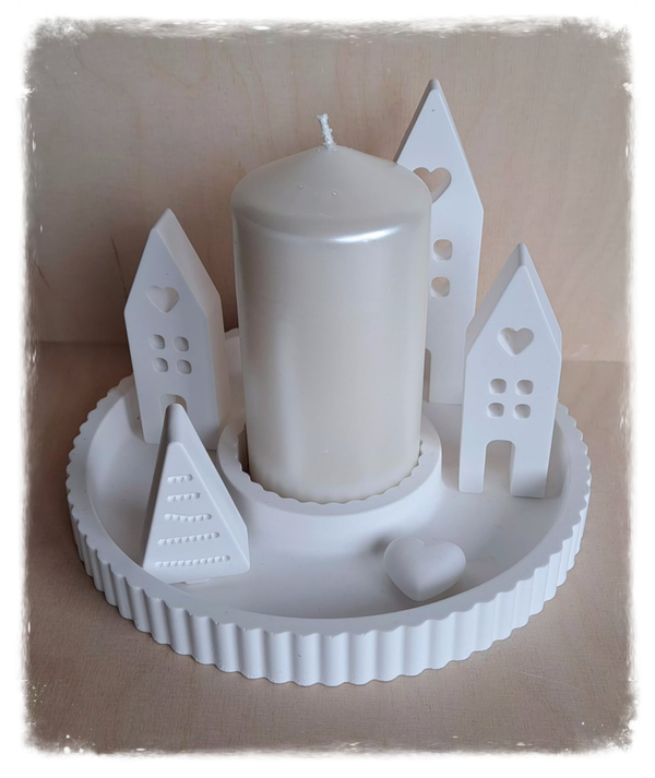 Runder Teller Häuser