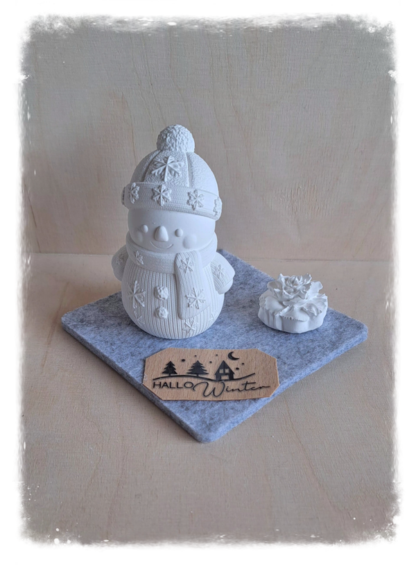 Schneemann auf Filz