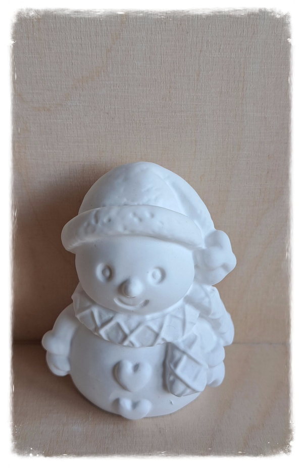 Schneemann mit Sternenknöpfe