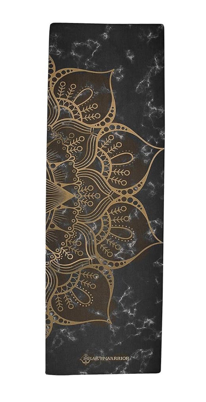 Geometric natural hemp yoga mat