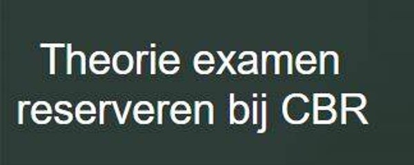 Theorie examen Reserveren