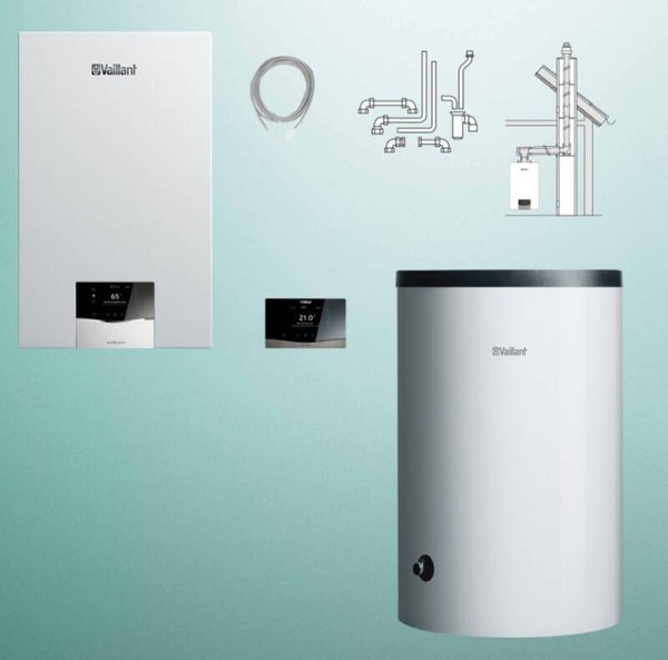 Vaillant VC 20CS/1-5 ecoTEC plus +VIH R 120/6B + VRC 720 sensoCOMFORT + zestaw do szachtu Kod 0010043619
