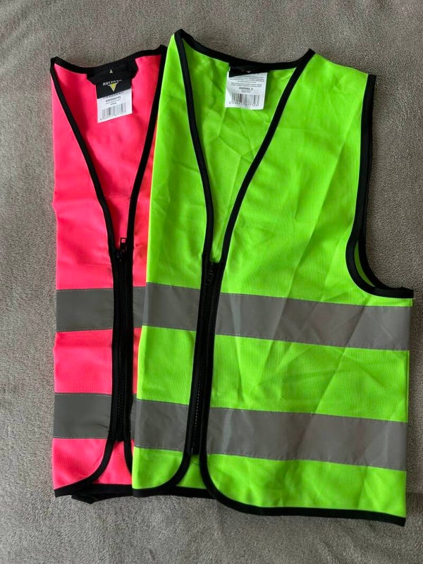 Bedrukte Fluo vest met rits