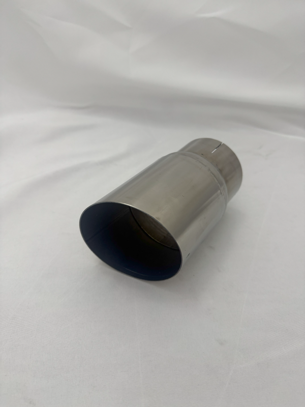 Universal exhaust tip single slashed
