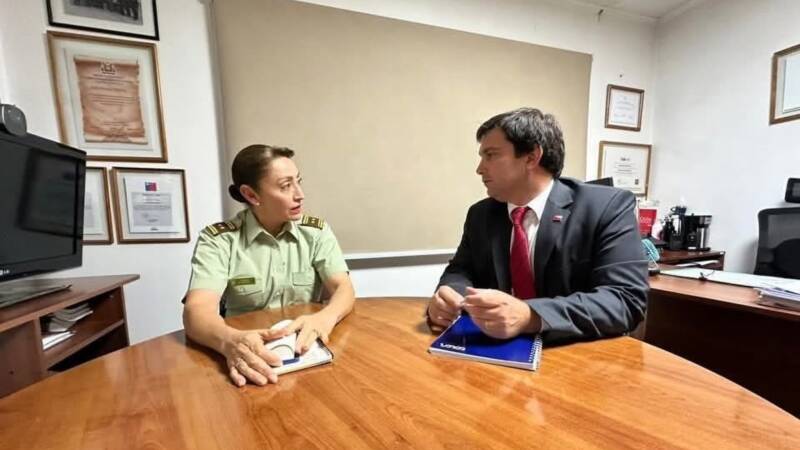 REGIONAL: DELEGADO PRESIDENCIAL DEL MAULE COORDINA ACCIONES DE SEGURIDAD CON CARABINEROS