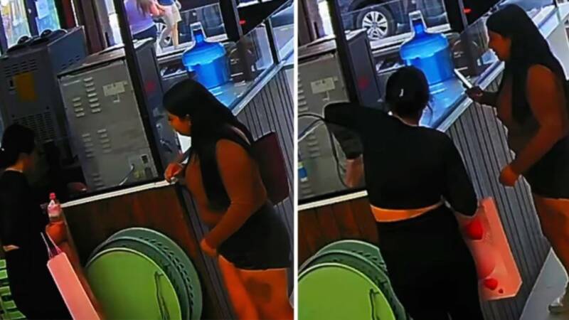 LINARES: CAPTA A DOS MUJERES ROBANDO MÁQUINA DE CAFÉ EN GALERÍA “DUEÑOS PIDEN AYUDA PARA IDENTIFICARLAS”