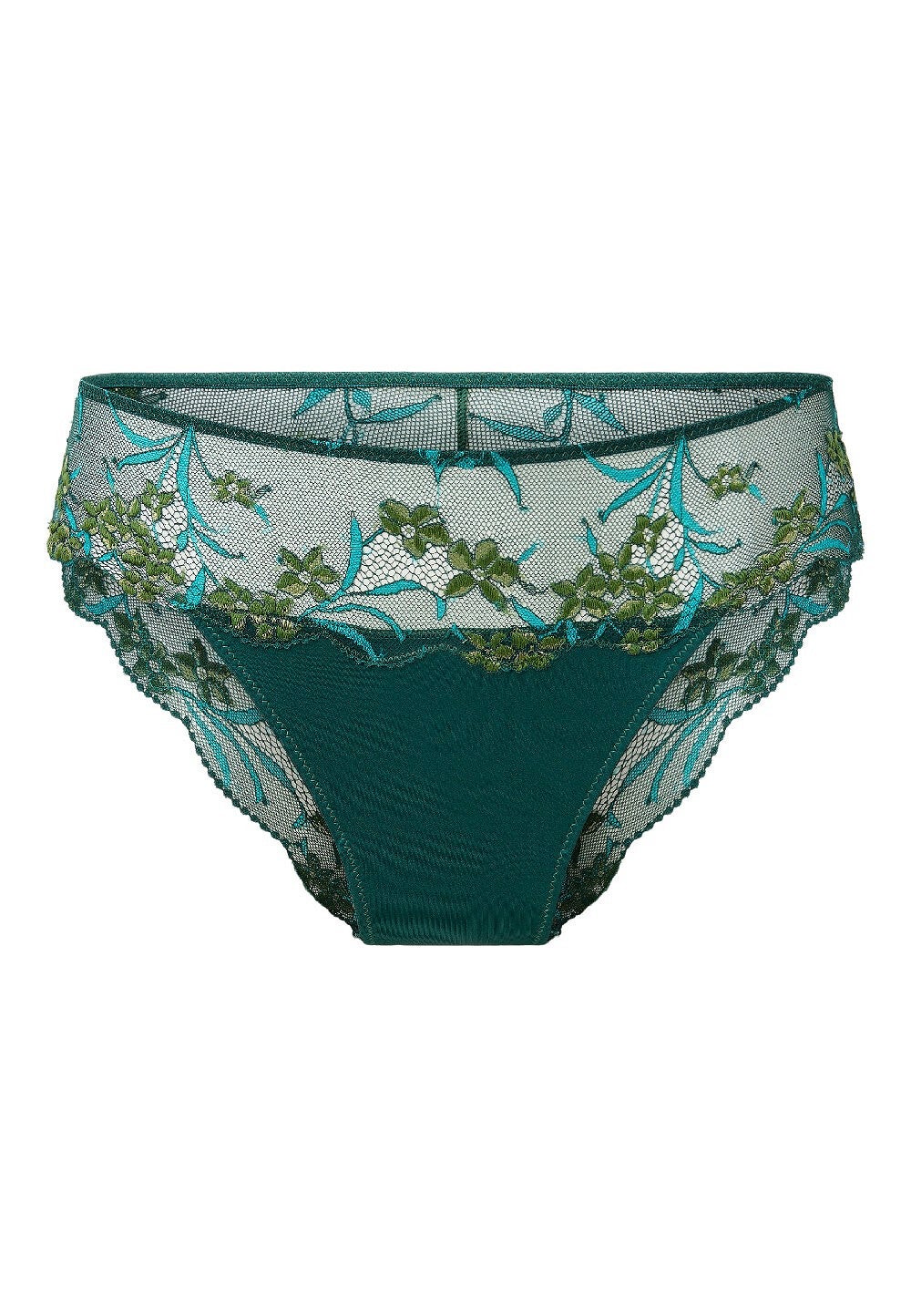 LingaDore Pine Green Lace Slip