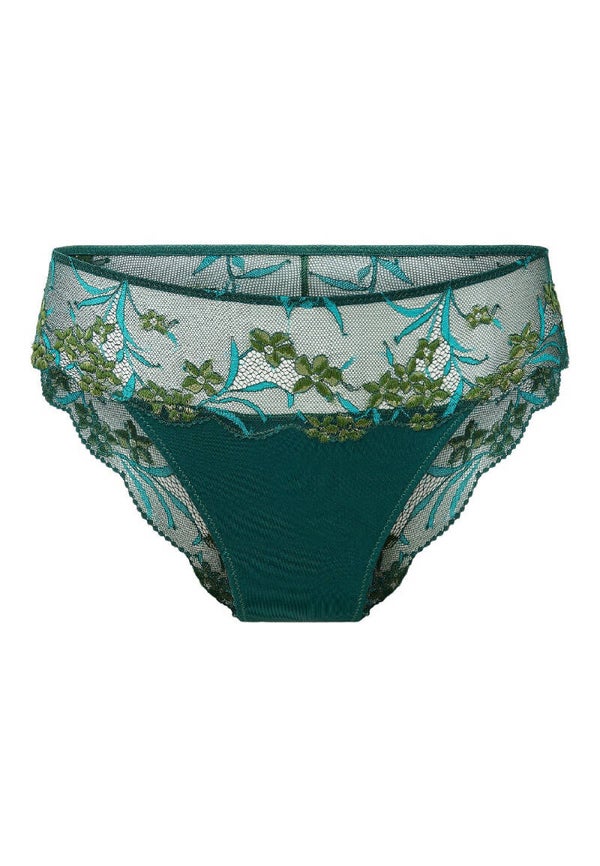 LingaDore Pine Green Lace Slip
