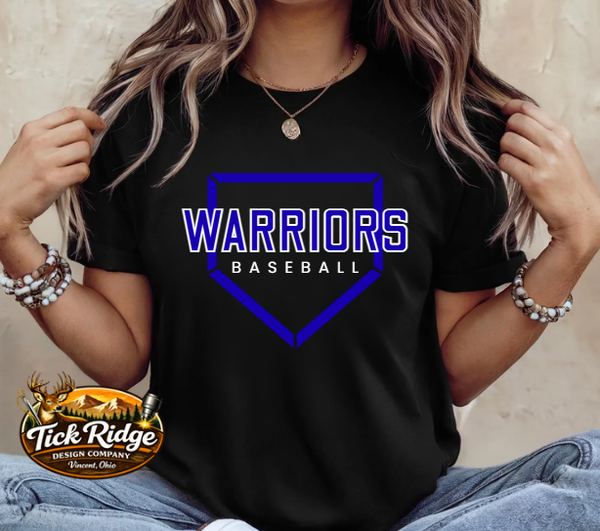 Warriors Baseball Plate Graphic