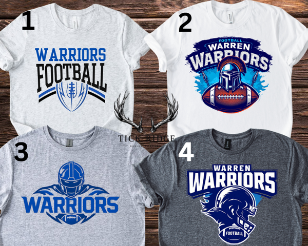 Warren Warriors Football Tees