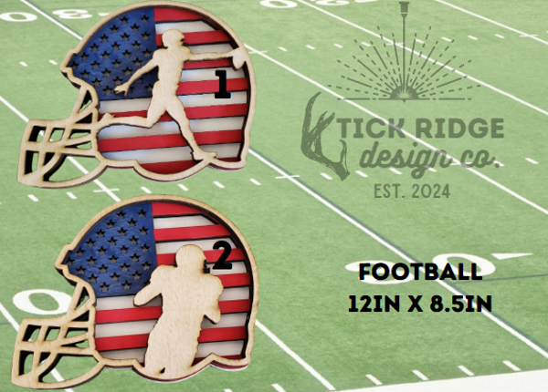 Laser Cut 3D Football Plaque