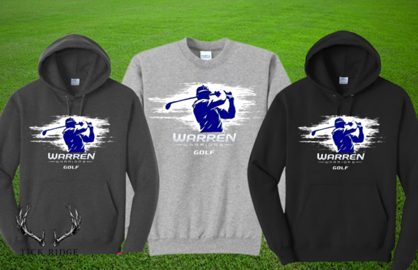 Warren Warriors Golf Crews and Hoodies