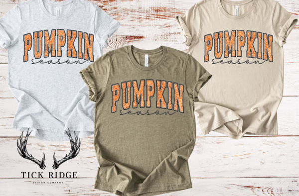 Pumpkin Season Faux Embroidery