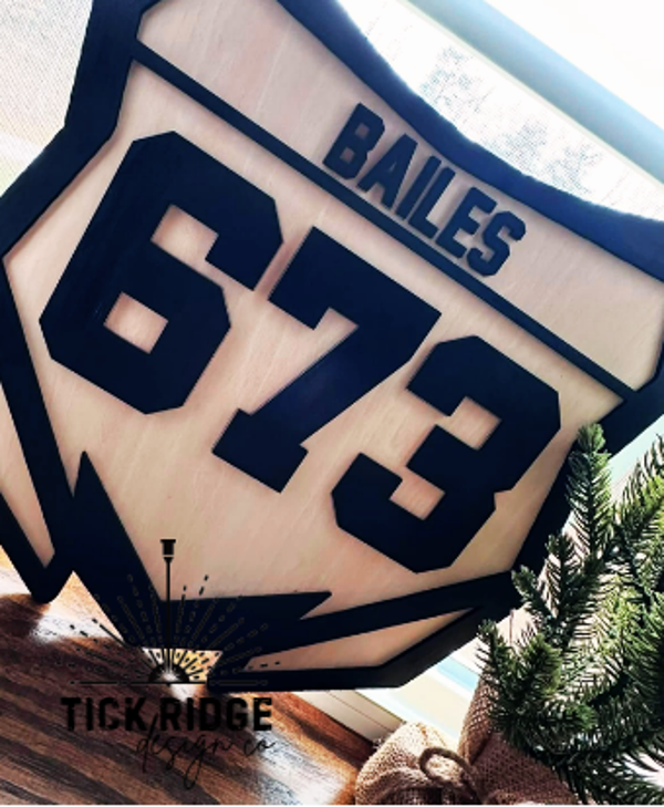 Laser Cut Dirtbike Race Plate