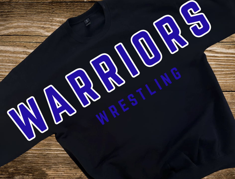 Warriors Crew Neck, Oversized arm to arm design