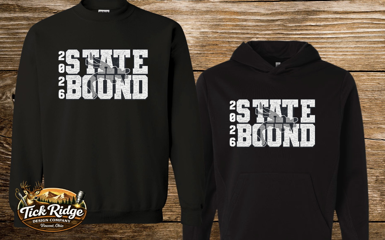 Wrestling State Bound Crews and Hoodies
