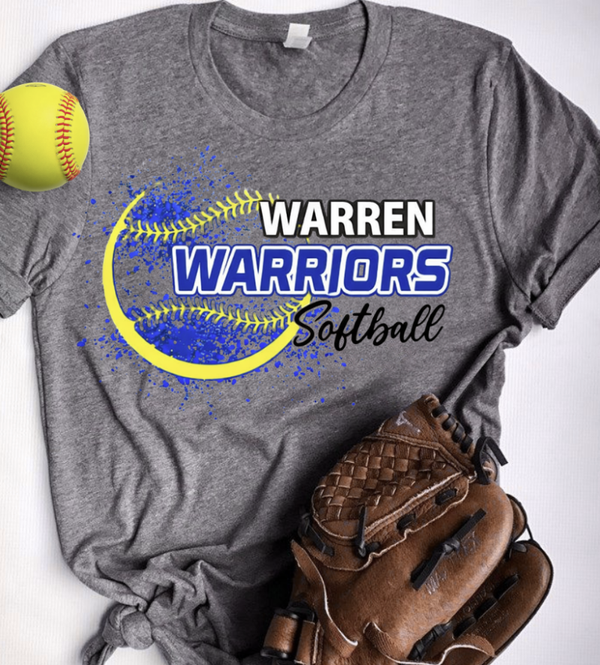 Warriors Softball Splatter Tee