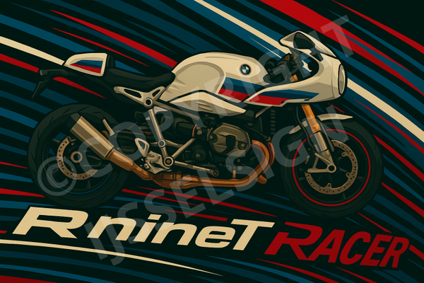 BMW R nine T racer bord