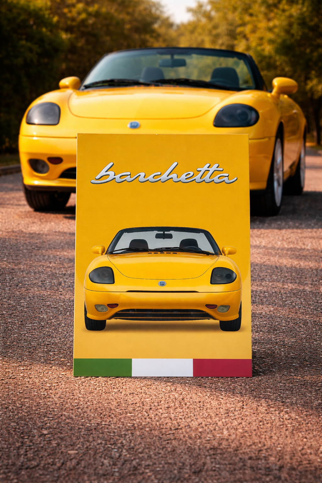 Fiat Barchetta bord - geel