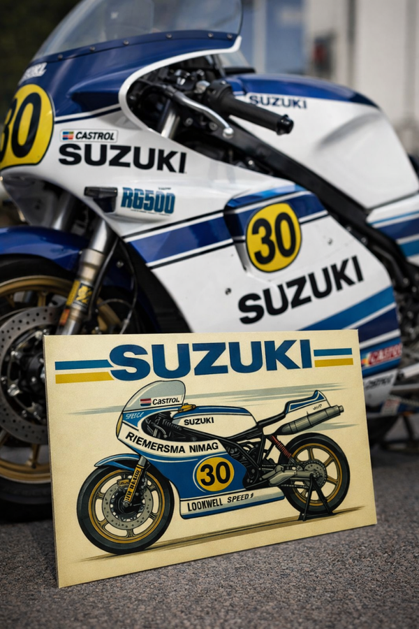 Suzuki RG500 W. Hartog bord