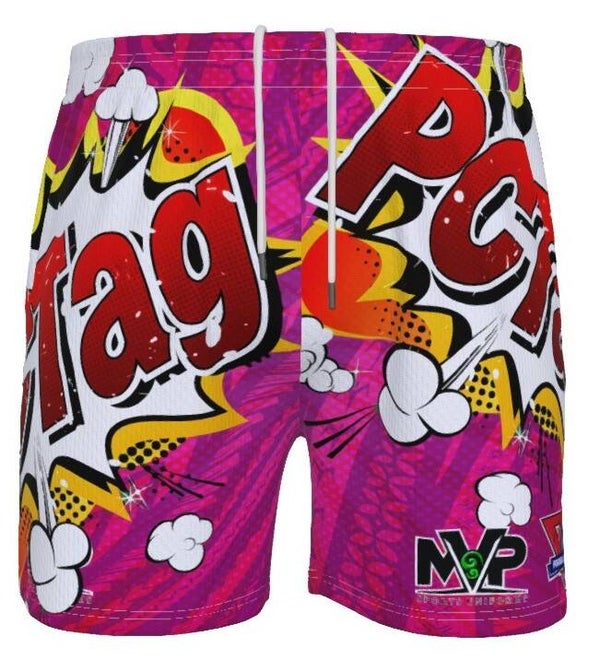 Tag Shorts - PCTag Comic Red
