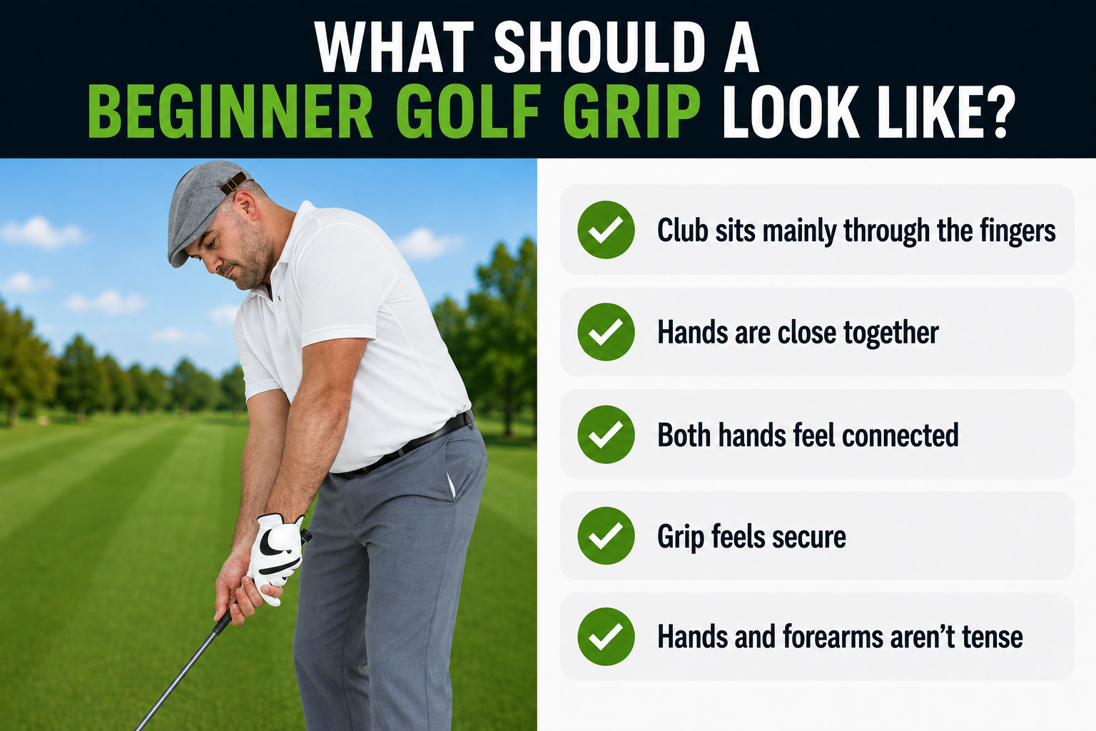 how to hold a golf club checklist
