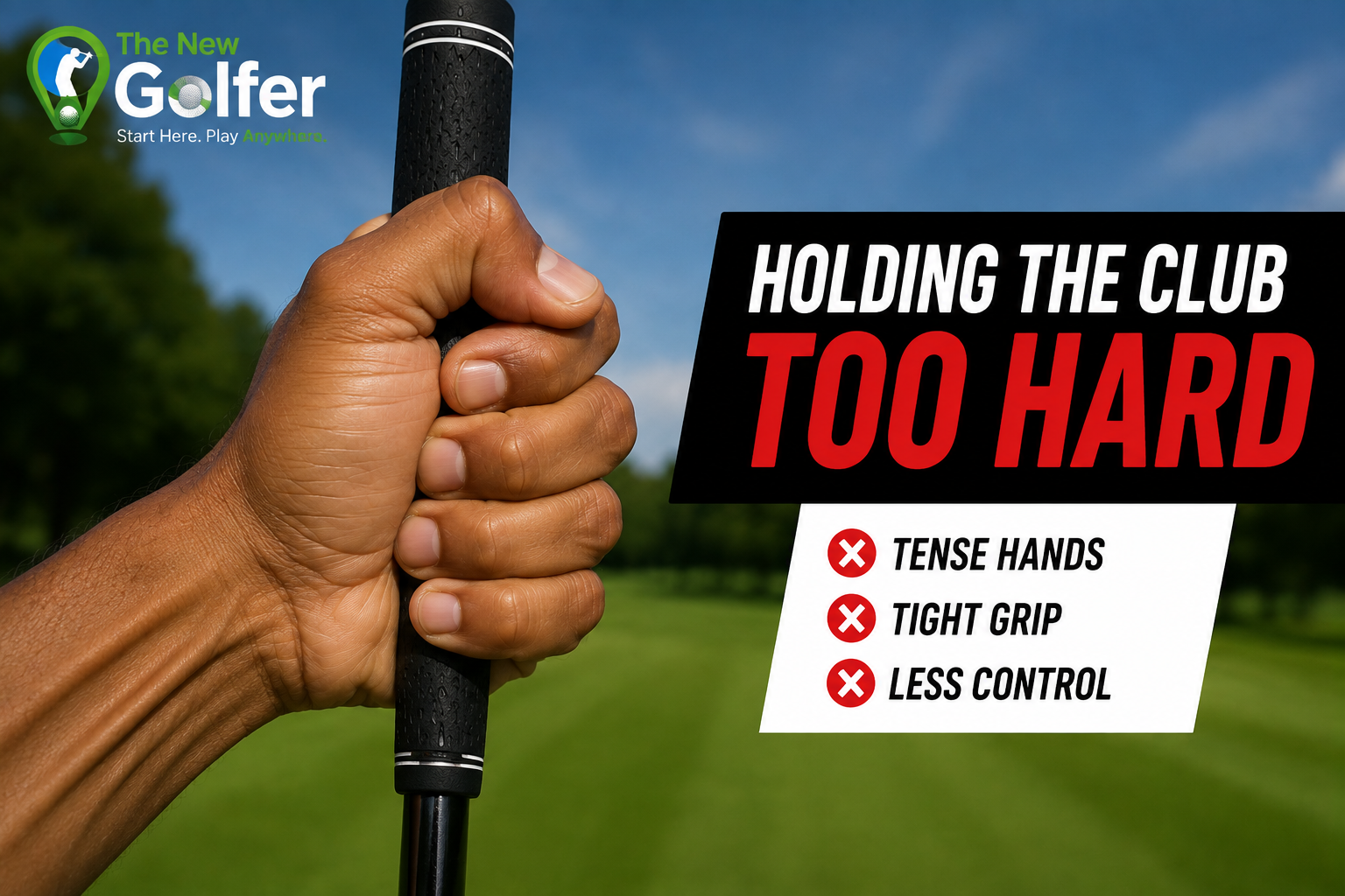 golf grip mistake holding too hard