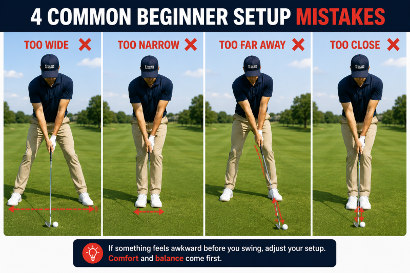golf stance common mistakes 