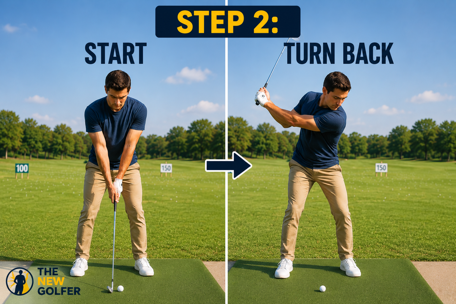 Step 2. Turn Back for Swing