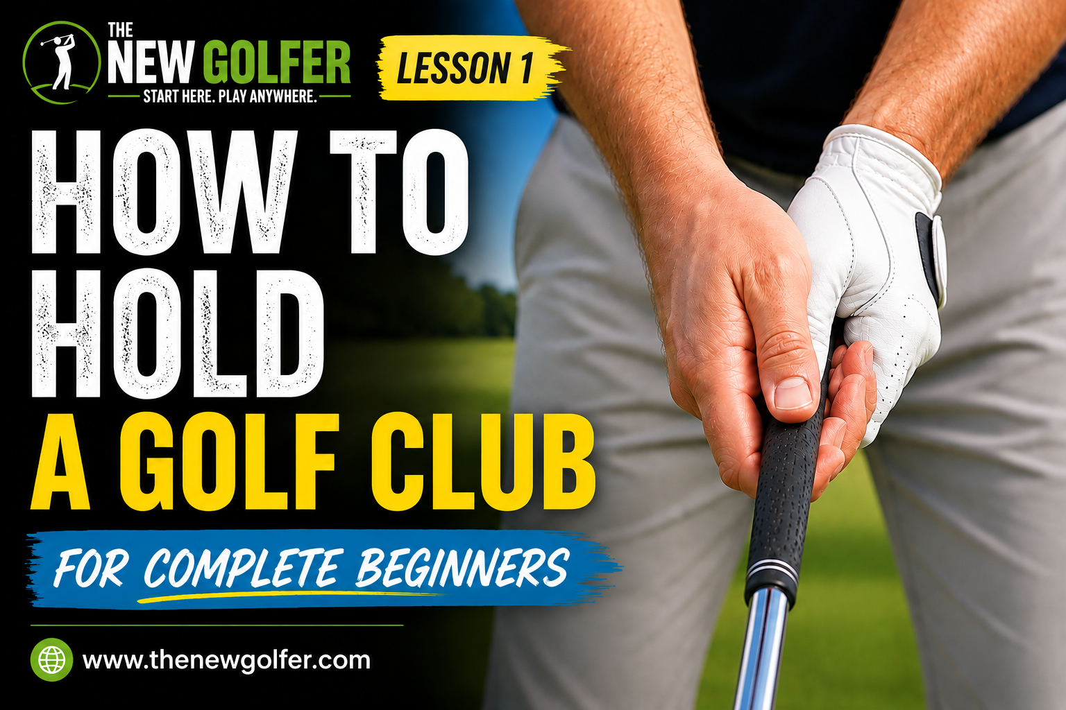Where to hold the golf club in your hand