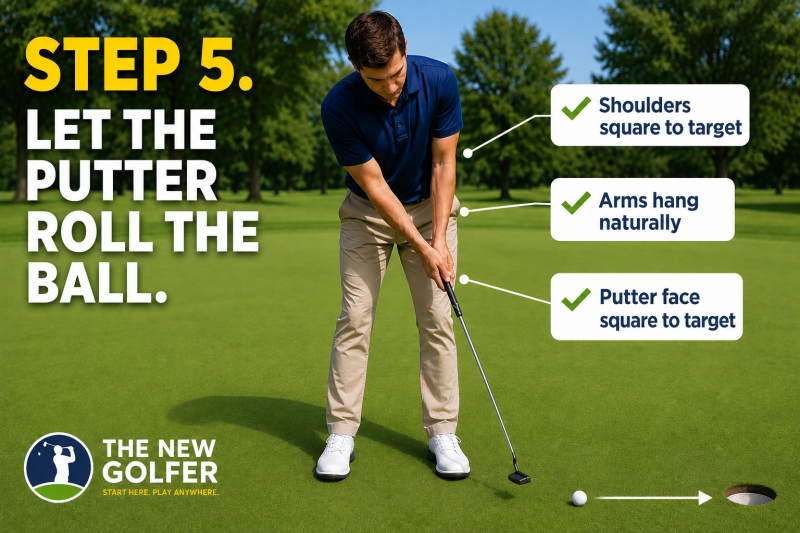 Let the putt roll on the ground and not jump