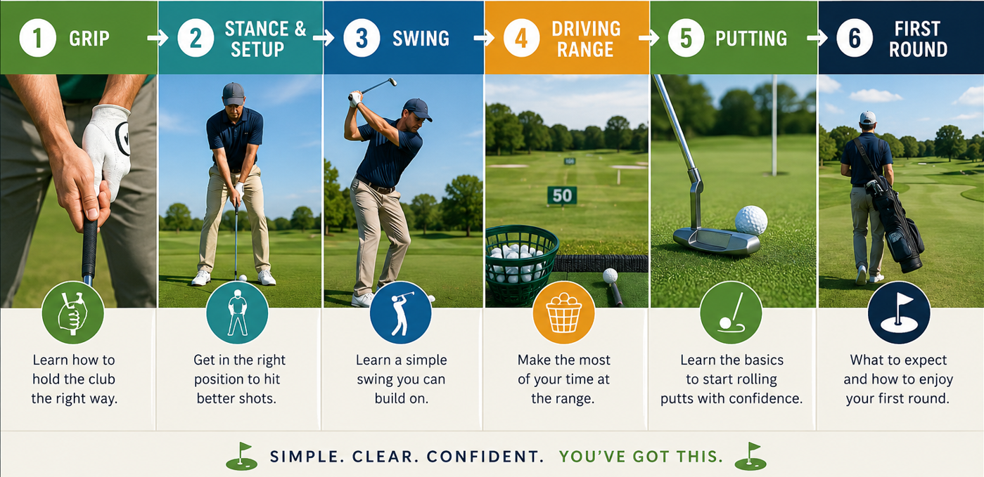 6 simple golf lessons for beginners