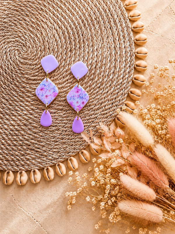 Statement oorbellen MAISON BLUSH flowers