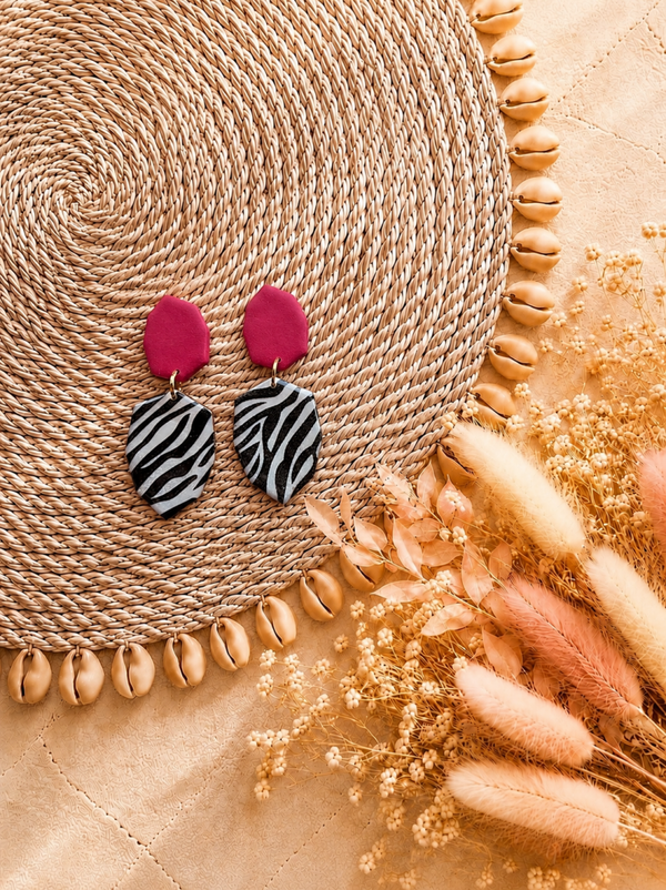 Statement oorbellen ZEBRA COUTURE 3