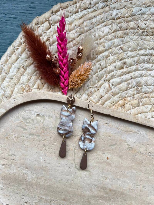 Statement katten oorbellen COWGIRL CHIQUE 15