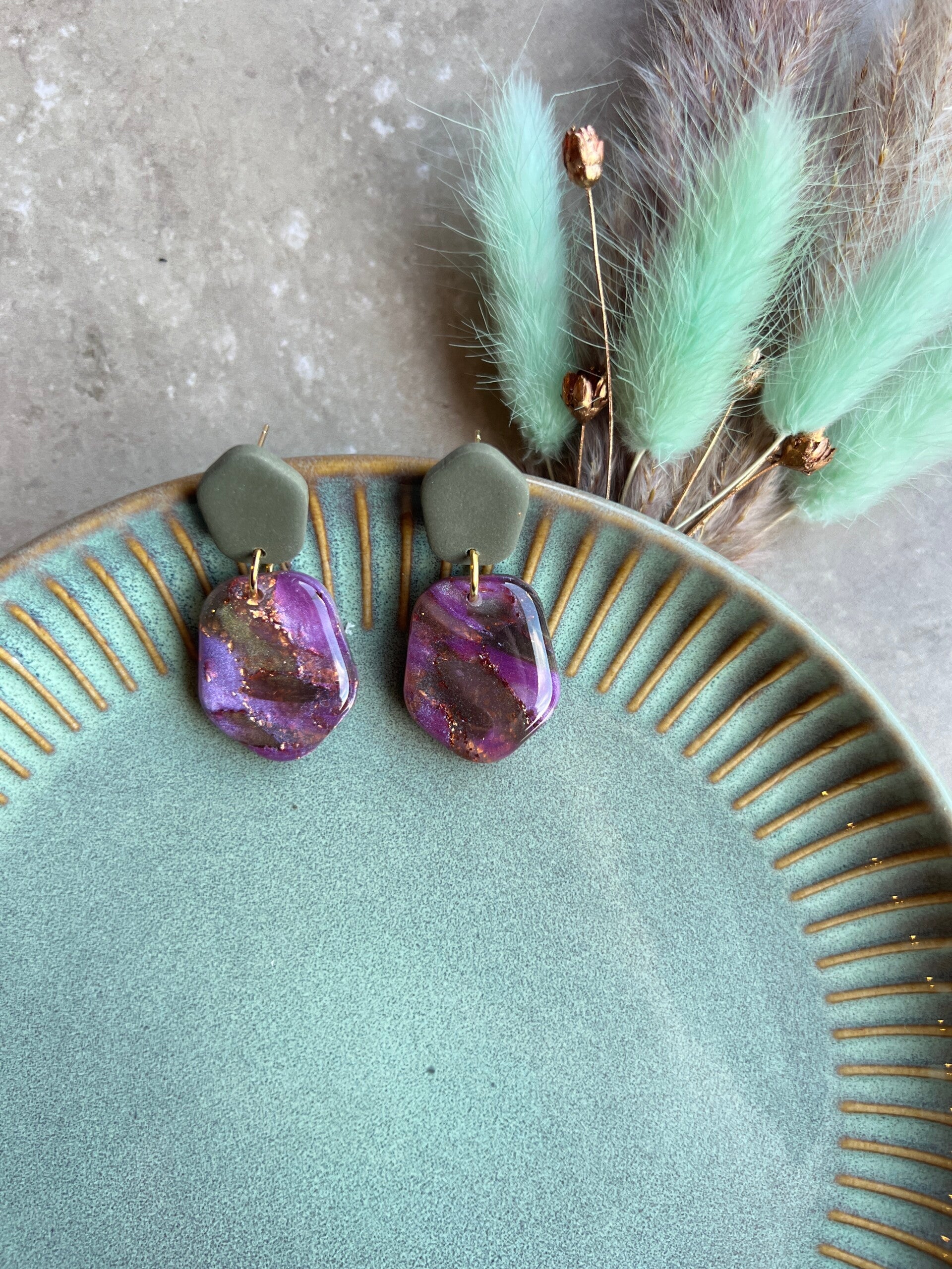 Oorbellen AMETHYST FOREST