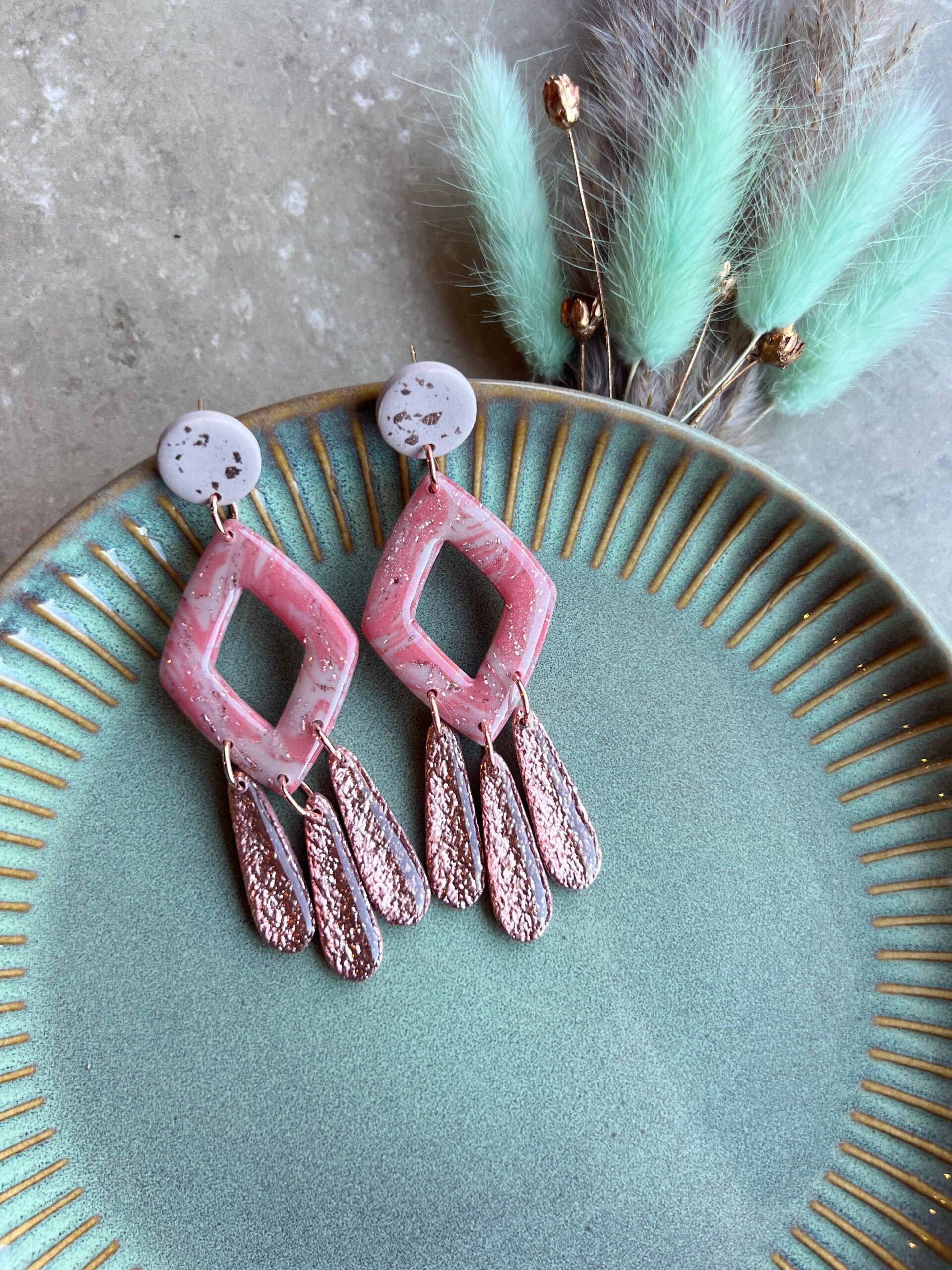 Statement oorbellen ROSÉ REVERIE