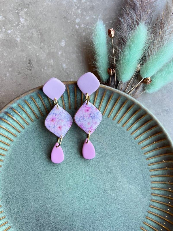 Statement oorbellen MAISON BLUSH flowers