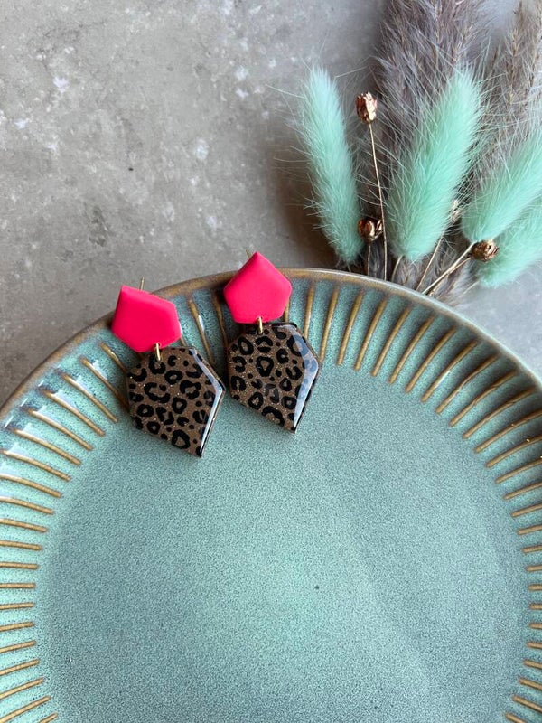 Statement oorbellen SAVAGE PINK 5