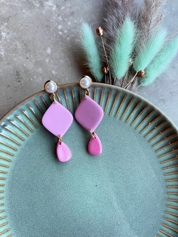 Oorbellen MAISON BLUSH pearl pink